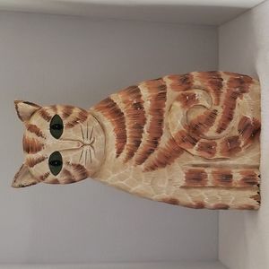 Boyds Collection J. Dudley Vintage Carved Wood Cat Sculpture